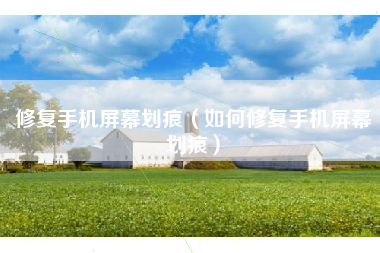 修复手机屏幕划痕（如何修复手机屏幕划痕）