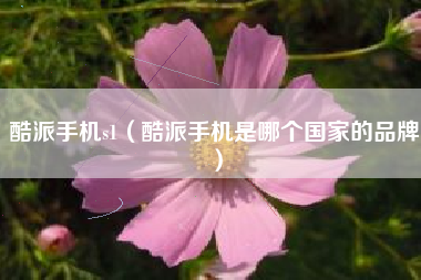 酷派手机s1（酷派手机是哪个国家的品牌）