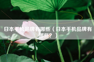 日本手机品牌有哪些（日本手机品牌有哪些？）