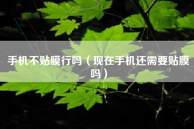手机不贴膜行吗（现在手机还需要贴膜吗）