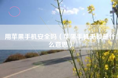 用苹果手机安全吗（苹果手机无锁是什么意思）