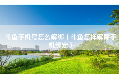 斗鱼手机号怎么解绑（斗鱼怎样解除手机绑定）