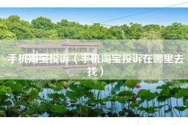 手机淘宝投诉（手机淘宝投诉在哪里去找）