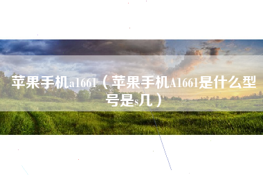 苹果手机a1661（苹果手机A1661是什么型号是s几）