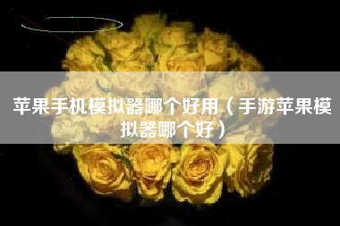 苹果手机模拟器哪个好用（手游苹果模拟器哪个好）