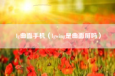 lg曲面手机（lgwing是曲面屏吗）