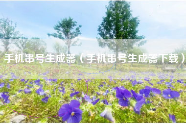 手机串号生成器（手机串号生成器下载）