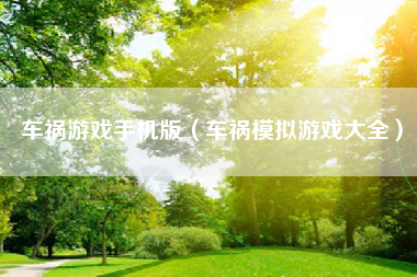 车祸游戏手机版（车祸模拟游戏大全）
