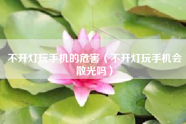 不开灯玩手机的危害（不开灯玩手机会散光吗）