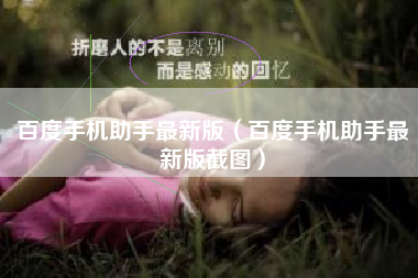百度手机助手最新版（百度手机助手最新版截图）