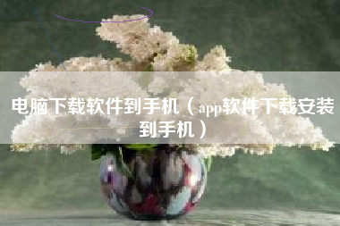 电脑下载软件到手机（app软件下载安装到手机）