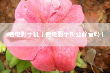 看电影手机（看电影手机要静音吗）