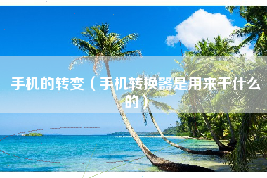 手机的转变（手机转换器是用来干什么的）