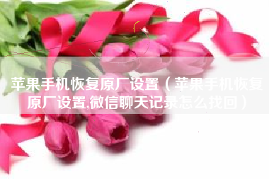 苹果手机恢复原厂设置（苹果手机恢复原厂设置,微信聊天记录怎么找回）