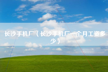 长沙手机厂（长沙手机厂一个月工资多少）