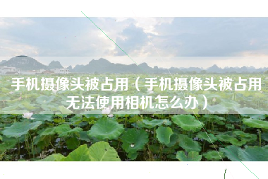 手机摄像头被占用（手机摄像头被占用无法使用相机怎么办）