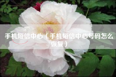 手机短信中心（手机短信中心号码怎么恢复）