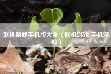联机游戏手机版大全（联机游戏 手机游戏）