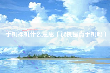 手机裸机什么意思（裸机是真手机吗）