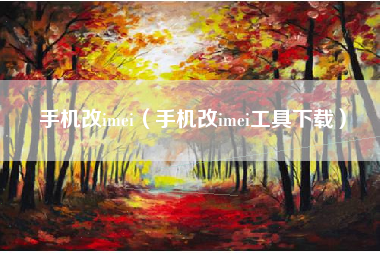 手机改imei（手机改imei工具下载）