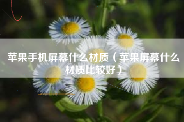 苹果手机屏幕什么材质（苹果屏幕什么材质比较好）