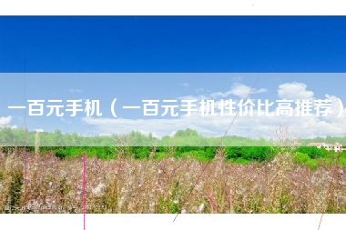 一百元手机（一百元手机性价比高推荐）