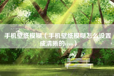 手机壁纸模糊（手机壁纸模糊怎么设置成清晰的vivo）