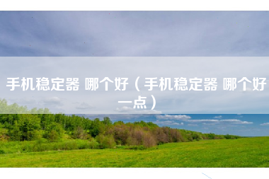 手机稳定器 哪个好（手机稳定器 哪个好一点）