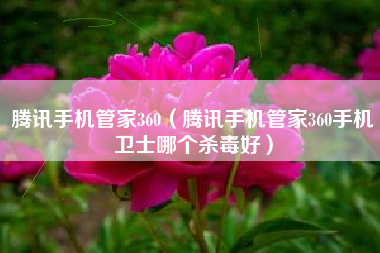 腾讯手机管家360（腾讯手机管家360手机卫士哪个杀毒好）