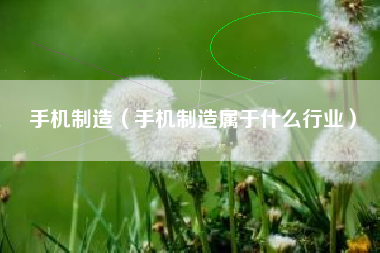 手机制造（手机制造属于什么行业）