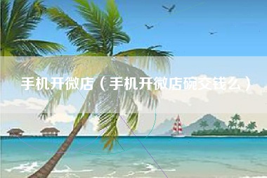 手机开微店（手机开微店碗交钱么）
