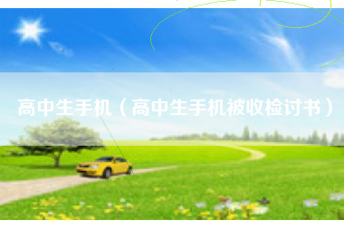 高中生手机（高中生手机被收检讨书）