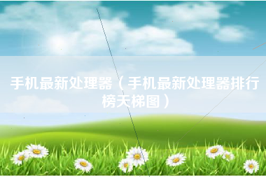 手机最新处理器（手机最新处理器排行榜天梯图）