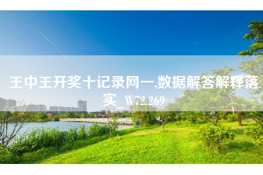 王中王开奖十记录网一,数据解答解释落实_W72.269