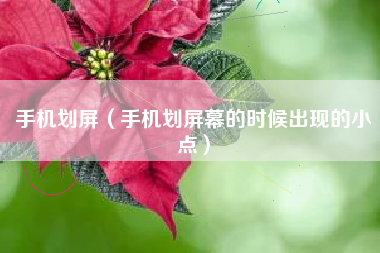 手机划屏（手机划屏幕的时候出现的小点）