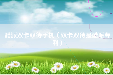 酷派双卡双待手机（双卡双待是酷派专利）