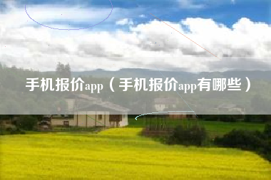手机报价app（手机报价app有哪些）