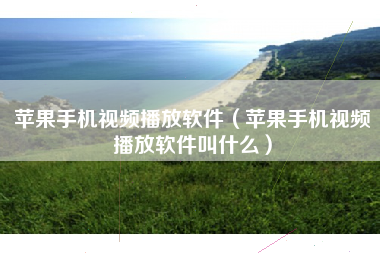 苹果手机视频播放软件（苹果手机视频播放软件叫什么）