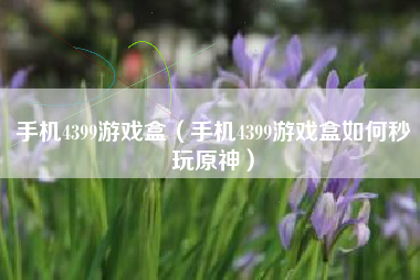 手机4399游戏盒（手机4399游戏盒如何秒玩原神）