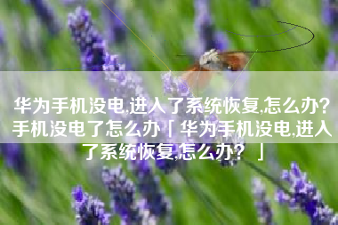 华为手机没电,进入了系统恢复,怎么办？手机没电了怎么办「华为手机没电,进入了系统恢复,怎么办？」