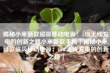 揭秘小米新款磁吸移动电源：15W无线充电的创新之路小米新款手机「揭秘小米新款磁吸移动电源：15W无线充电的创新之路」