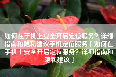 如何在手机上安全开启定位服务？详细指南和隐私建议手机定位服务「如何在手机上安全开启定位服务？详细指南和隐私建议」