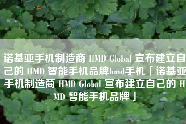 诺基亚手机制造商 HMD Global 宣布建立自己的 HMD 智能手机品牌hmd手机「诺基亚手机制造商 HMD Global 宣布建立自己的 HMD 智能手机品牌」