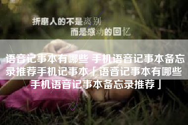 语音记事本有哪些 手机语音记事本备忘录推荐手机记事本「语音记事本有哪些 手机语音记事本备忘录推荐」