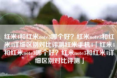 红米4和红米note3哪个好？红米note3和红米4详细区别对比评测红米手机4「红米4和红米note3哪个好？红米note3和红米4详细区别对比评测」