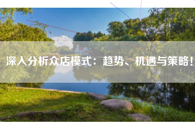 深入分析众店模式：趋势、机遇与策略！