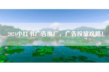 2024小红书广告推广，广告投放攻略！