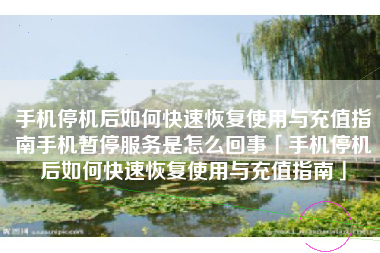 手机停机后如何快速恢复使用与充值指南手机暂停服务是怎么回事「手机停机后如何快速恢复使用与充值指南」