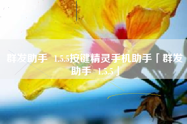 群发助手 1.5.5按键精灵手机助手「群发助手 1.5.5」 群发助手 1.5.5按键精灵手机助手「群发助手 1.5.5」