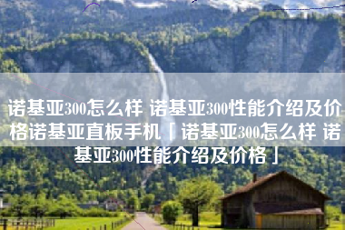 诺基亚300怎么样 诺基亚300性能介绍及价格诺基亚直板手机「诺基亚300怎么样 诺基亚300性能介绍及价格」